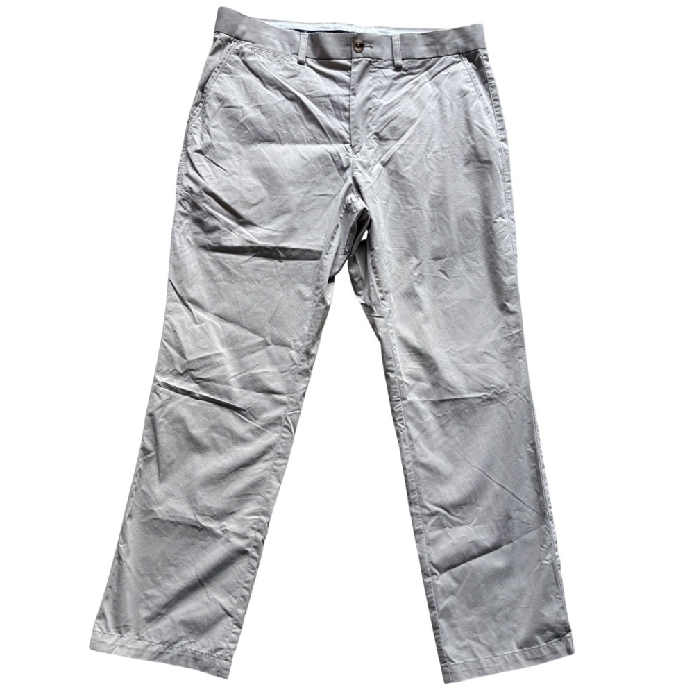 Tailorbyrd Collection Mens Khaki Tan Chino Pants Flat Front Cotton Blend 34x30